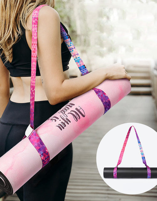 Load image into Gallery viewer, Pure Cotton Yoga Mat Strap Elastic Band Colorful Binding Band Yoga Storage Rope Binding Rope Yoga Bag Printing Binding Rope
