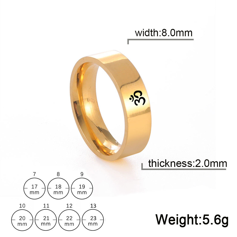 Stainless Steel Yoga Ring For Men Women Yoga