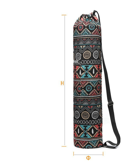 Load image into Gallery viewer, Printed canvas yoga backpack
