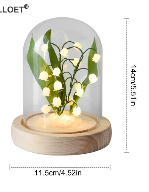 Load image into Gallery viewer, Lily of the Valley Bedside Sleep Light Battery Powered Flower Atmosphere Light Unfinished Ornament Home Decor for Valentines Day
