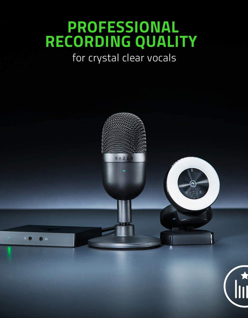 Load image into Gallery viewer, Seiren Mini USB Streaming Microphone: Precise Supercardioid Pickup Pattern - Professional Recording Quality - Ultra-Compact Build - Heavy-Duty Tilting Stand - Shock Resistant - Classic Black
