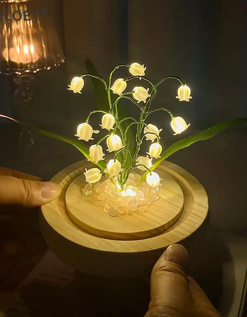 Load image into Gallery viewer, Lily of the Valley Bedside Sleep Light Battery Powered Flower Atmosphere Light Unfinished Ornament Home Decor for Valentines Day
