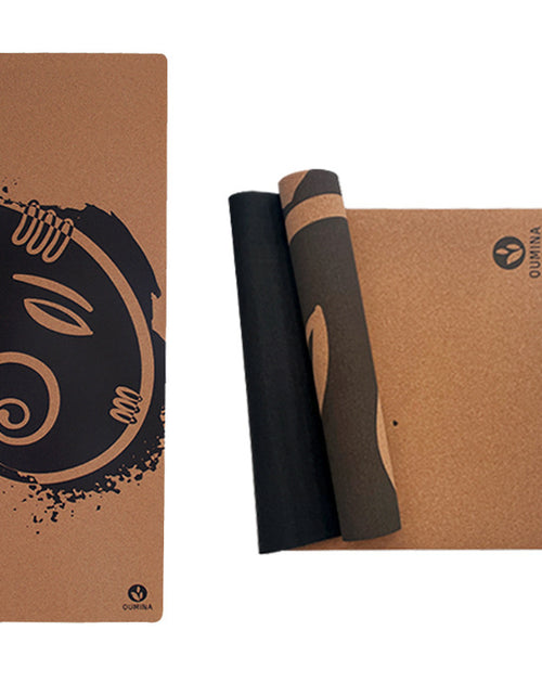 Load image into Gallery viewer, Cork Printed Yoga Mat Sports Slimming Natural Rubber Anti-slip Yoga
