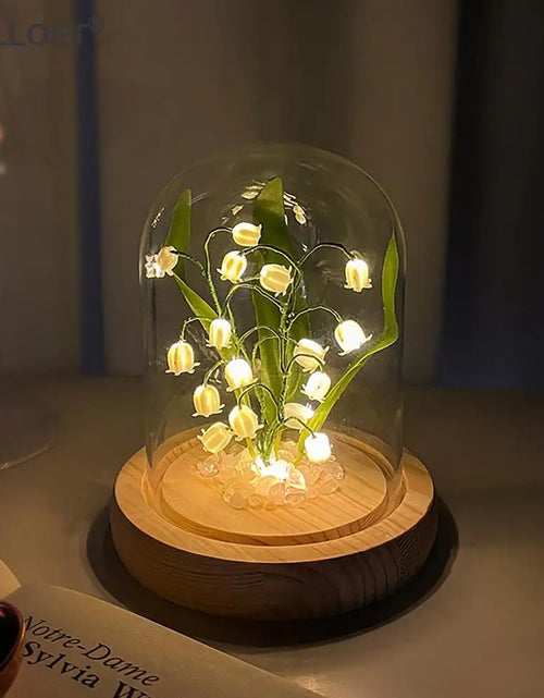 Load image into Gallery viewer, Lily of the Valley Bedside Sleep Light Battery Powered Flower Atmosphere Light Unfinished Ornament Home Decor for Valentines Day
