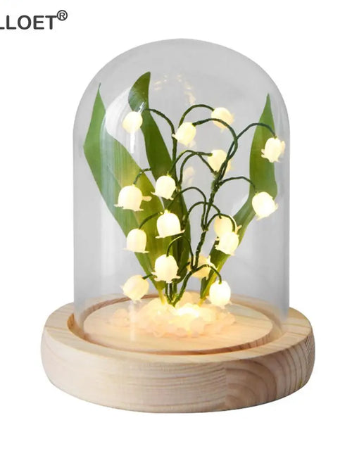 Load image into Gallery viewer, Lily of the Valley Bedside Sleep Light Battery Powered Flower Atmosphere Light Unfinished Ornament Home Decor for Valentines Day
