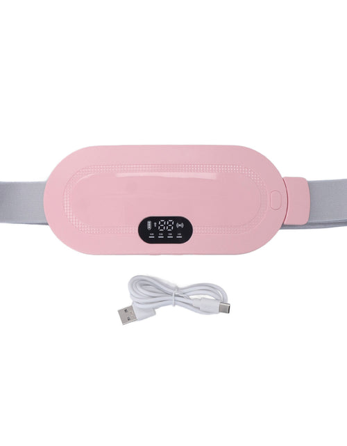 Load image into Gallery viewer, Menstrual Heating Pad USB Charging Electric Cordless Adjusted Portable Belt Heat Pad for Cramp Pink
